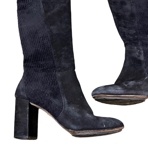 Vince Camuto Signature Black Suede Knee Boots size 7 37 - Picture 3 of 9